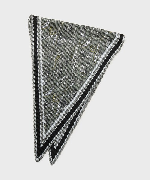 THE SHOP TK (ザ ショップ ティーケー )の「プリーツスカーフ(バンダナ/スカーフ・レディース・ブラック/アイボリー系/ネイビー系/オレンジ・99)」の2枚目の写真