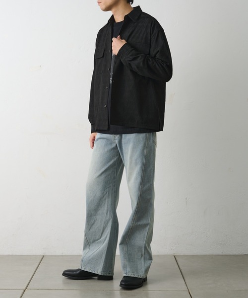 COLONY 2139（コロニートゥーワンスリーナイン）の「ブライトジャガードシャツ（シャツ/ブラウス・メンズ・ブラック/グレイッシュベージュ・MEDIUM/LARGE）」の8枚目の写真