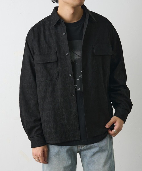 COLONY 2139（コロニートゥーワンスリーナイン）の「ブライトジャガードシャツ（シャツ/ブラウス・メンズ・ブラック/グレイッシュベージュ・MEDIUM/LARGE）」の6枚目の写真