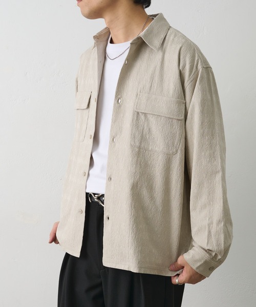 COLONY 2139（コロニートゥーワンスリーナイン）の「ブライトジャガードシャツ（シャツ/ブラウス・メンズ・ブラック/グレイッシュベージュ・MEDIUM/LARGE）」の12枚目の写真