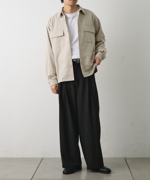 COLONY 2139（コロニートゥーワンスリーナイン）の「ブライトジャガードシャツ（シャツ/ブラウス・メンズ・ブラック/グレイッシュベージュ・MEDIUM/LARGE）」の15枚目の写真