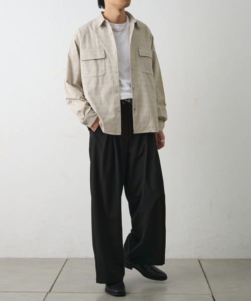 COLONY 2139（コロニートゥーワンスリーナイン）の「ブライトジャガードシャツ（シャツ/ブラウス・メンズ・ブラック/グレイッシュベージュ・MEDIUM/LARGE）」の18枚目の写真