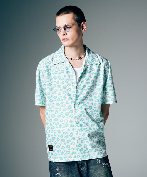 glamb(グラム)の「Leopard Open Collar Shirt / レオパードオープンカラーシャツ(シャツ/ブラウス・メンズ・ブラック/ホワイト/ブラウン・S/M/L)」の7枚目の写真