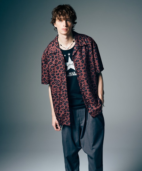 glamb(グラム)の「Leopard Open Collar Shirt / レオパードオープンカラーシャツ(シャツ/ブラウス・メンズ・ブラック/ホワイト/ブラウン・S/M/L)」の10枚目の写真