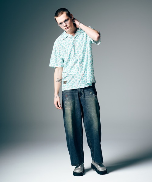 glamb(グラム)の「Leopard Open Collar Shirt / レオパードオープンカラーシャツ(シャツ/ブラウス・メンズ・ブラック/ホワイト/ブラウン・S/M/L)」の11枚目の写真