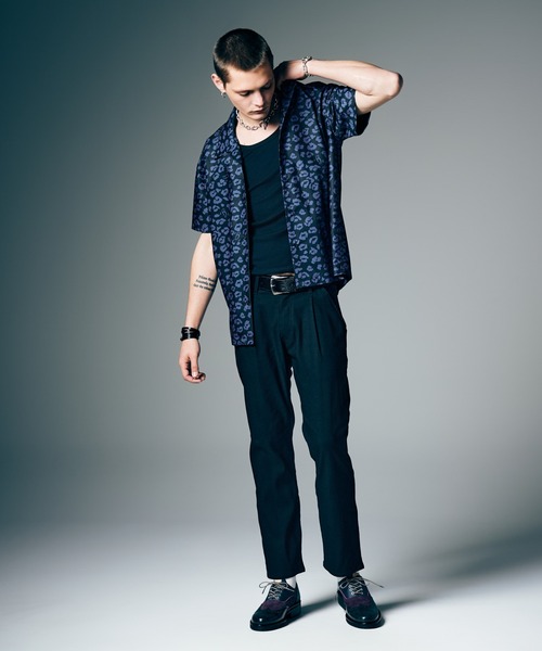 glamb(グラム)の「Leopard Open Collar Shirt / レオパードオープンカラーシャツ(シャツ/ブラウス・メンズ・ブラック/ホワイト/ブラウン・S/M/L)」の14枚目の写真