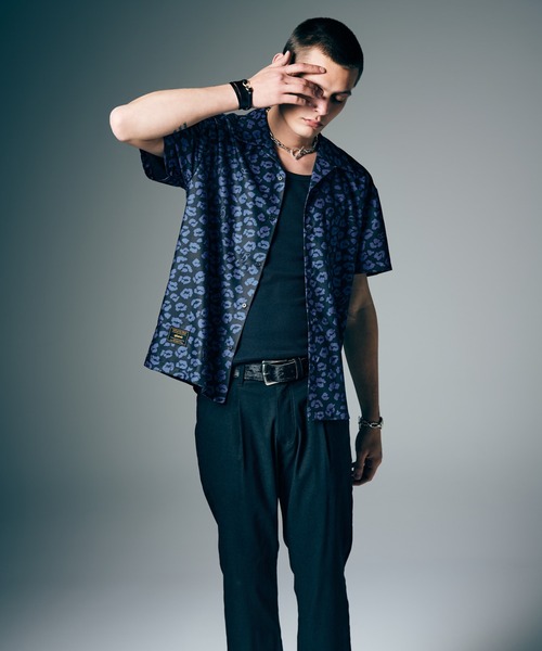 glamb(グラム)の「Leopard Open Collar Shirt / レオパードオープンカラーシャツ(シャツ/ブラウス・メンズ・ブラック/ホワイト/ブラウン・S/M/L)」の15枚目の写真