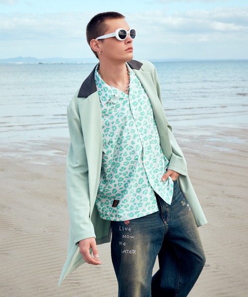 glamb(グラム)の「Leopard Open Collar Shirt / レオパードオープンカラーシャツ(シャツ/ブラウス・メンズ・ブラック/ホワイト/ブラウン・S/M/L)」の20枚目の写真