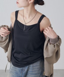 Lui's | レイヤード風カップ付きタンクトップ(タンクトップ)