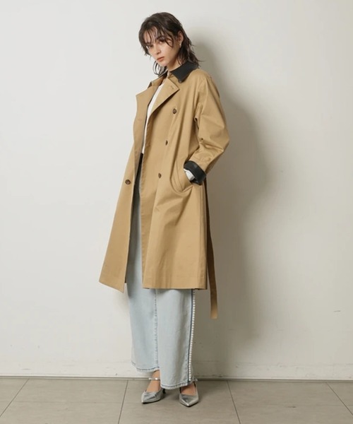 CADUNE（カデュネ）の「レザーカラートレンチ（ダウンジャケット/コート・レディース・ベージュ/キャメル・38/36）」の15枚目の写真