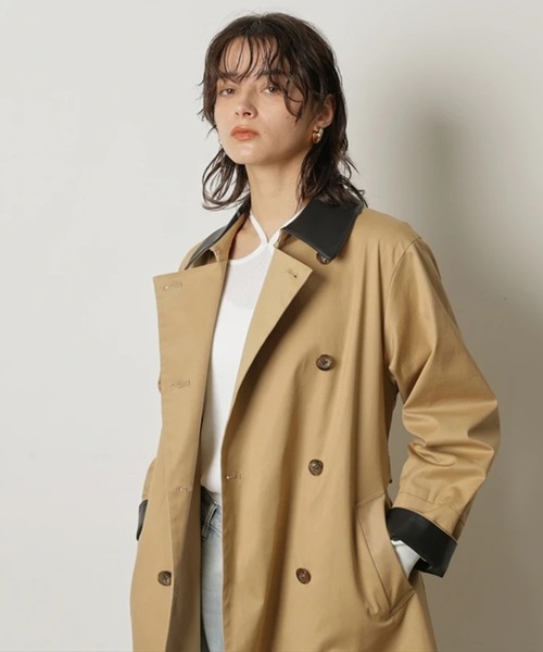 CADUNE（カデュネ）の「レザーカラートレンチ（ダウンジャケット/コート・レディース・ベージュ/キャメル・38/36）」の6枚目の写真