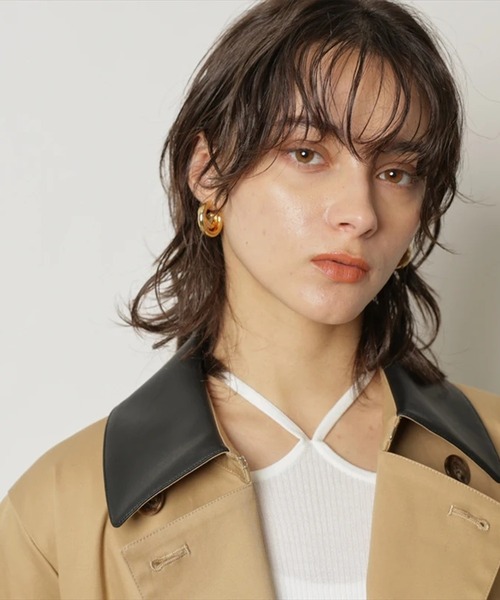 CADUNE（カデュネ）の「レザーカラートレンチ（ダウンジャケット/コート・レディース・ベージュ/キャメル・38/36）」の9枚目の写真