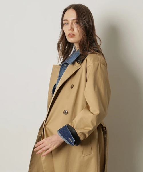 CADUNE（カデュネ）の「レザーカラートレンチ（ダウンジャケット/コート・レディース・ベージュ/キャメル・38/36）」の5枚目の写真