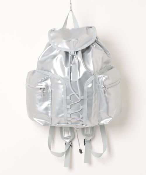 frunco（フランコ）の「【ZOZOTOWN限定】ドローストリングバッグパック/A4サイズ収納可能（バックパック/リュック・レディース・シルバー/ブラック・FREE）」の20枚目の写真