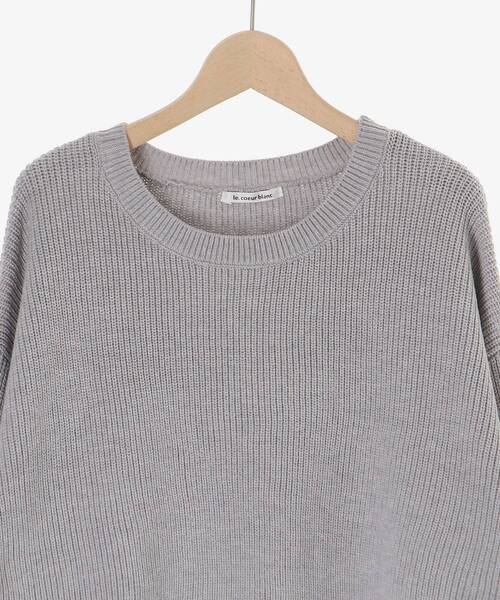 le.coeur blanc（ルクールブラン）の「裾レース畦編みニットプルオーバー（ニット/セーター・レディース・ブラック/アイボリー・38）」の17枚目の写真