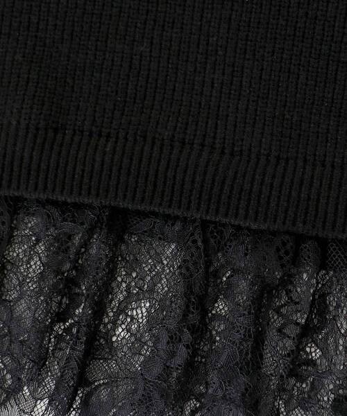 le.coeur blanc（ルクールブラン）の「裾レース畦編みニットプルオーバー（ニット/セーター・レディース・ブラック/アイボリー・38）」の21枚目の写真