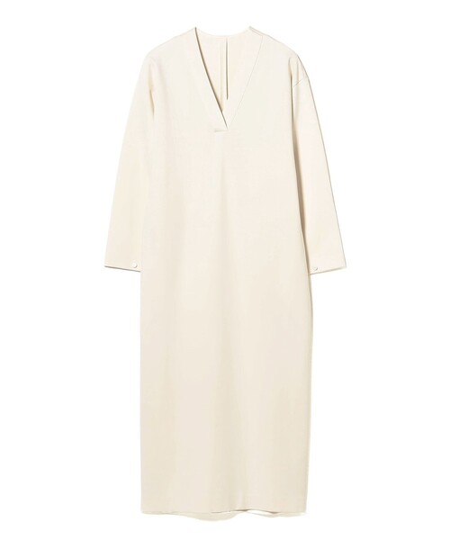 Demi-Luxe BEAMS（デミルクス ビームス）の「ポンチ Vネック ワンピース［手洗い可］（ワンピース・レディース・オフホワイト/ブラック・ONE SIZE）」の9枚目の写真