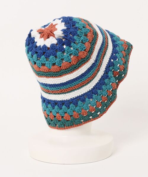 チャイハネ（チャイハネ）の「【チャイハネ】ラミマモ手編みニットハット（ハット・レディース・ブルー・FREE）」の3枚目の写真