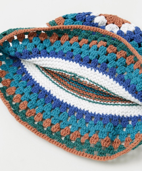 チャイハネ（チャイハネ）の「【チャイハネ】ラミマモ手編みニットハット（ハット・レディース・ブルー・FREE）」の4枚目の写真