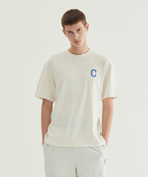 クールコットンCロゴTシャツエクリュ