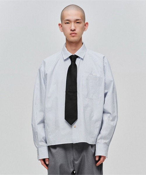 JIEDA(ジエダ)の「ENGINEERED SHIRT(シャツ/ブラウス・メンズ・ホワイト/ストライプ/ブラック/チェック・2/1)」の3枚目の写真