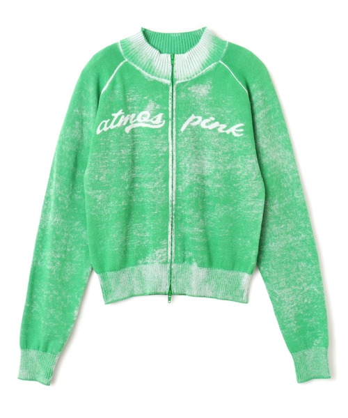 atmos pink(アトモスピンク)の「atmos pink Faded Coler Zip-up Cardigan / アトモス ピンク フェイデッド カラー ジップアップ カーディガン(カーディガン/ボレロ・レディース・グリーン/ピンク/チャコール・FREE)」の2枚目の写真