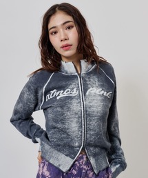 atmos pink | atmos pink Faded Coler Zip-up Cardigan / アトモス ピンク フェイデッド カラー ジップアップ カーディガン(カーディガン/ボレロ)