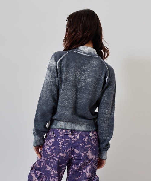 atmos pink(アトモスピンク)の「atmos pink Faded Coler Zip-up Cardigan / アトモス ピンク フェイデッド カラー ジップアップ カーディガン(カーディガン/ボレロ・レディース・グリーン/ピンク/チャコール・FREE)」の19枚目の写真