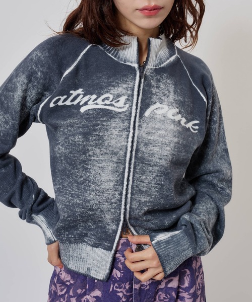 atmos pink(アトモスピンク)の「atmos pink Faded Coler Zip-up Cardigan / アトモス ピンク フェイデッド カラー ジップアップ カーディガン(カーディガン/ボレロ・レディース・グリーン/ピンク/チャコール・FREE)」の13枚目の写真