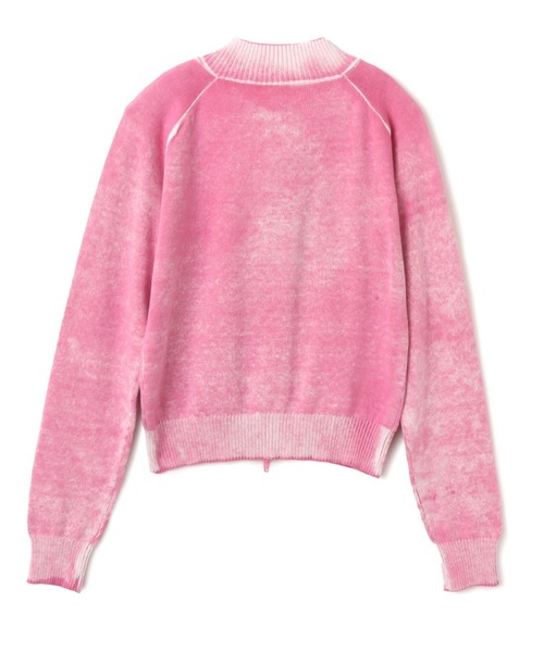 atmos pink(アトモスピンク)の「atmos pink Faded Coler Zip-up Cardigan / アトモス ピンク フェイデッド カラー ジップアップ カーディガン(カーディガン/ボレロ・レディース・グリーン/ピンク/チャコール・FREE)」の9枚目の写真