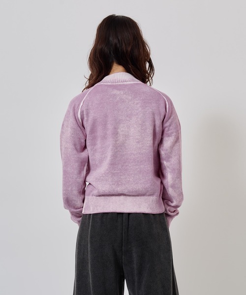atmos pink(アトモスピンク)の「atmos pink Faded Coler Zip-up Cardigan / アトモス ピンク フェイデッド カラー ジップアップ カーディガン(カーディガン/ボレロ・レディース・グリーン/ピンク/チャコール・FREE)」の10枚目の写真