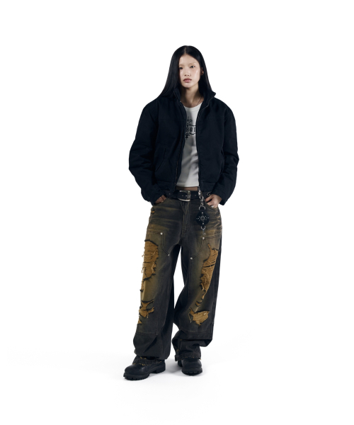 AAKAM（アーカム）の「Oldman Work Jacket (Black)（その他アウター・レディース・その他・1/2）」の3枚目の写真