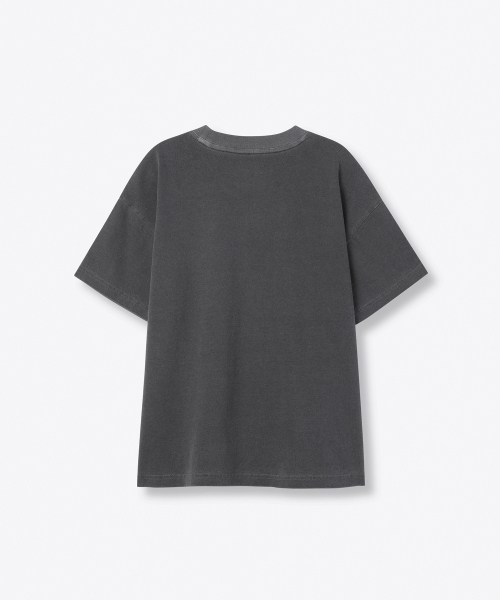 MUSINSA STANDARD KIDS（ムシンサスタンダードキッズ）の「ピグメントオーバーサイズクルーネックTシャツ[チャコールグレー]（Tシャツ/カットソー・レディース・その他・110/120/130/140/150/160）」の3枚目の写真