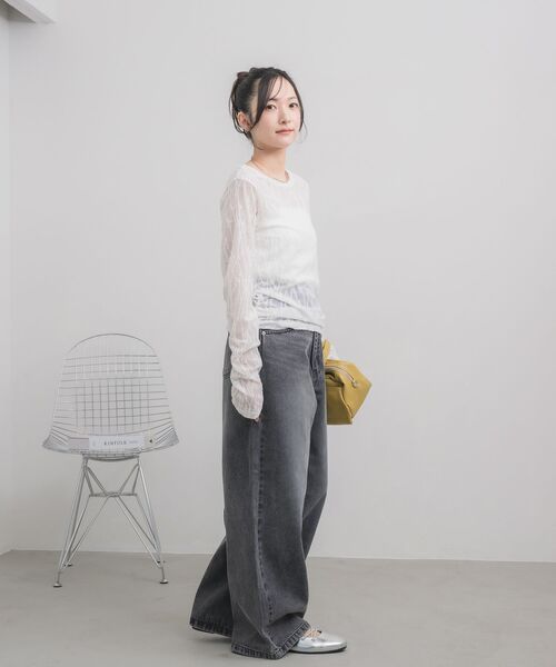 RETRO GIRL(レトロガール)の「デザインシアーインナー(Tシャツ/カットソー・レディース・オフホワイト/ブラック・FREE)」の22枚目の写真