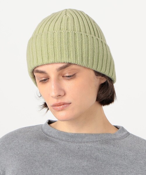 KIJIMA TAKAYUKI(キジマ タカユキ)の「■■■KIJIMA TAKAYUKI CASHMERE WATCH CAP(ニットキャップ/ビーニー・レディース・グリーン・FREE)」の2枚目の写真