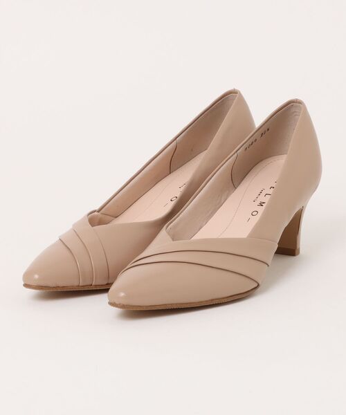 MELMO(メルモ)の「ポインテッドトゥドレープパンプス(パンプス・レディース・ベージュ/ブラック・22.5cm/23.0cm/23.5cm/24.0cm/24.5cm)」の2枚目の写真