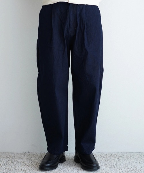 STILL BY HAND(スティルバイハンド)の「【STILL BY HAND】11.5oz deep tuck denim pants(デニムパンツ・メンズ・ダークネイビー/ホワイト・48/46)」の4枚目の写真