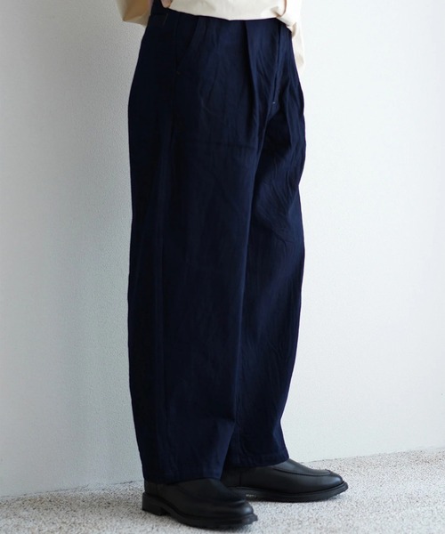 STILL BY HAND(スティルバイハンド)の「【STILL BY HAND】11.5oz deep tuck denim pants(デニムパンツ・メンズ・ダークネイビー/ホワイト・48/46)」の5枚目の写真