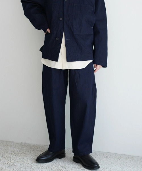 STILL BY HAND(スティルバイハンド)の「【STILL BY HAND】11.5oz deep tuck denim pants(デニムパンツ・メンズ・ダークネイビー/ホワイト・48/46)」の9枚目の写真