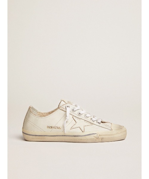 GOLDEN GOOSE（ゴールデングース）の「V-Star メンズ レザー（ホワイト） ホワイトスター フォクシング＆ブルーライン（スニーカー・メンズ・ホワイト・40/41/42/44）」の2枚目の写真