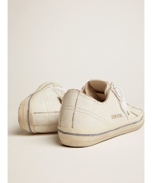 GOLDEN GOOSE（ゴールデングース）の「V-Star メンズ レザー（ホワイト） ホワイトスター フォクシング＆ブルーライン（スニーカー・メンズ・ホワイト・40/41/42/44）」の3枚目の写真