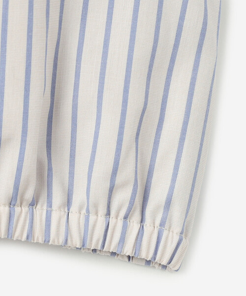 GYMPHLEX（ジムフレックス）の「Gymphlex | コットンポプリン ストライプ 長袖ギャザーシャツ MEN（シャツ/ブラウス・メンズ・ブルー系その他・L）」の7枚目の写真