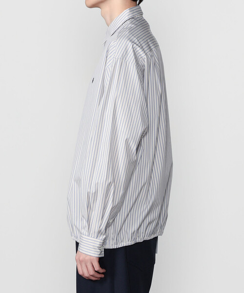 GYMPHLEX(ジムフレックス)の「Gymphlex | コットンポプリン ストライプ 長袖ギャザーシャツ MEN(シャツ/ブラウス・メンズ・ブルー系その他・L/M)」の11枚目の写真