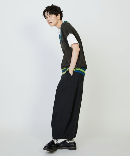 FRAPBOIS PARK(フラボアパーク)の「ニットベスト(ベスト・レディース・チャコールグレー/アイボリー・1/2)」の17枚目の写真