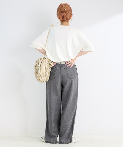 B.C STOCK（ベーセーストック）の「《追加5》ウォッシャブル / DU JOUR/デュ ジュール TROUSER JEAN（デニムパンツ・レディース・ネイビー/チャコールグレー・36/38）」の5枚目の写真