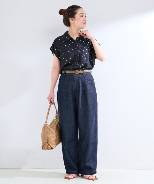 B.C STOCK（ベーセーストック）の「《追加5》ウォッシャブル / DU JOUR/デュ ジュール TROUSER JEAN（デニムパンツ・レディース・ネイビー/チャコールグレー・36/38）」の6枚目の写真