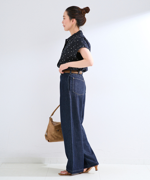 B.C STOCK（ベーセーストック）の「《追加5》ウォッシャブル / DU JOUR/デュ ジュール TROUSER JEAN（デニムパンツ・レディース・ネイビー/チャコールグレー・36/38）」の7枚目の写真