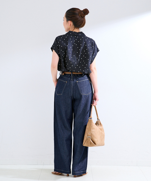 B.C STOCK（ベーセーストック）の「《追加5》ウォッシャブル / DU JOUR/デュ ジュール TROUSER JEAN（デニムパンツ・レディース・ネイビー/チャコールグレー・36/38）」の8枚目の写真