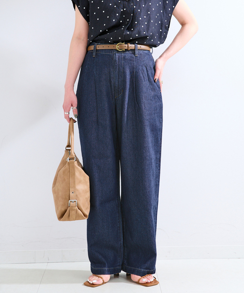 B.C STOCK（ベーセーストック）の「《追加5》ウォッシャブル / DU JOUR/デュ ジュール TROUSER JEAN（デニムパンツ・レディース・ネイビー/チャコールグレー・36/38）」の9枚目の写真