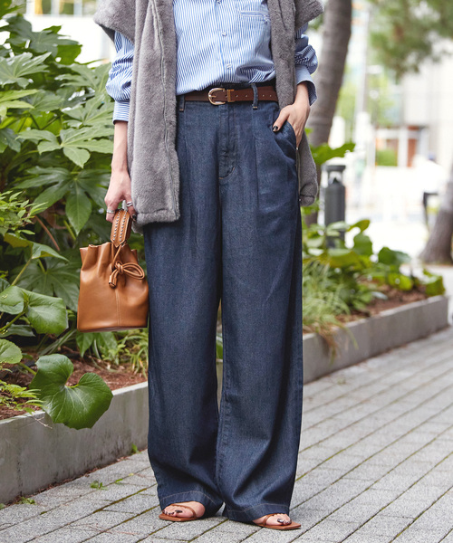 B.C STOCK（ベーセーストック）の「《追加5》ウォッシャブル / DU JOUR/デュ ジュール TROUSER JEAN（デニムパンツ・レディース・ネイビー/チャコールグレー・36/38）」の15枚目の写真